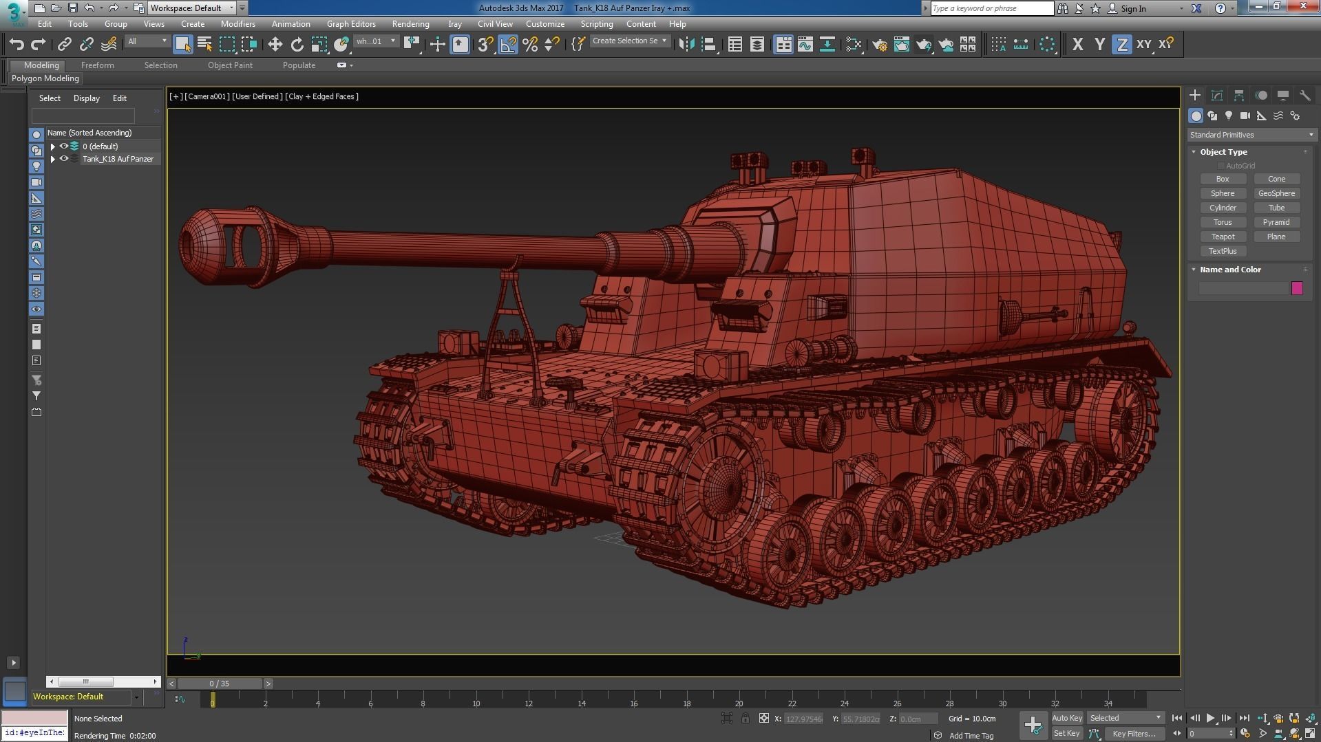 Tank 10 5 CM K18 Auf Panzer Iray piu 3D model_30