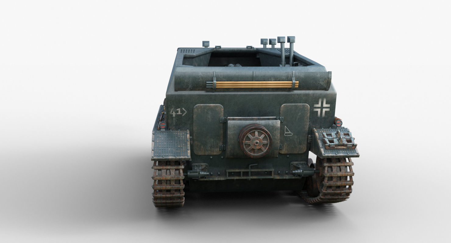 Tank 10 5 CM K18 Auf Panzer Iray piu 3D model_54