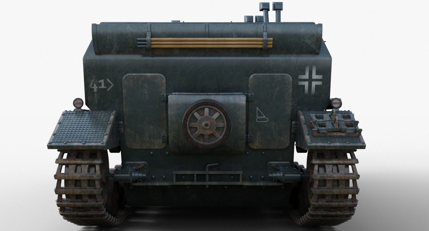 Tank 10 5 CM K18 Auf Panzer Iray piu 3D model_15