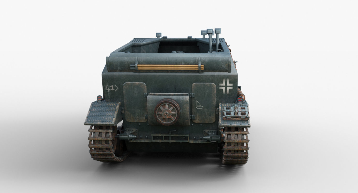 Tank 10 5 CM K18 Auf Panzer Iray piu 3D model_53
