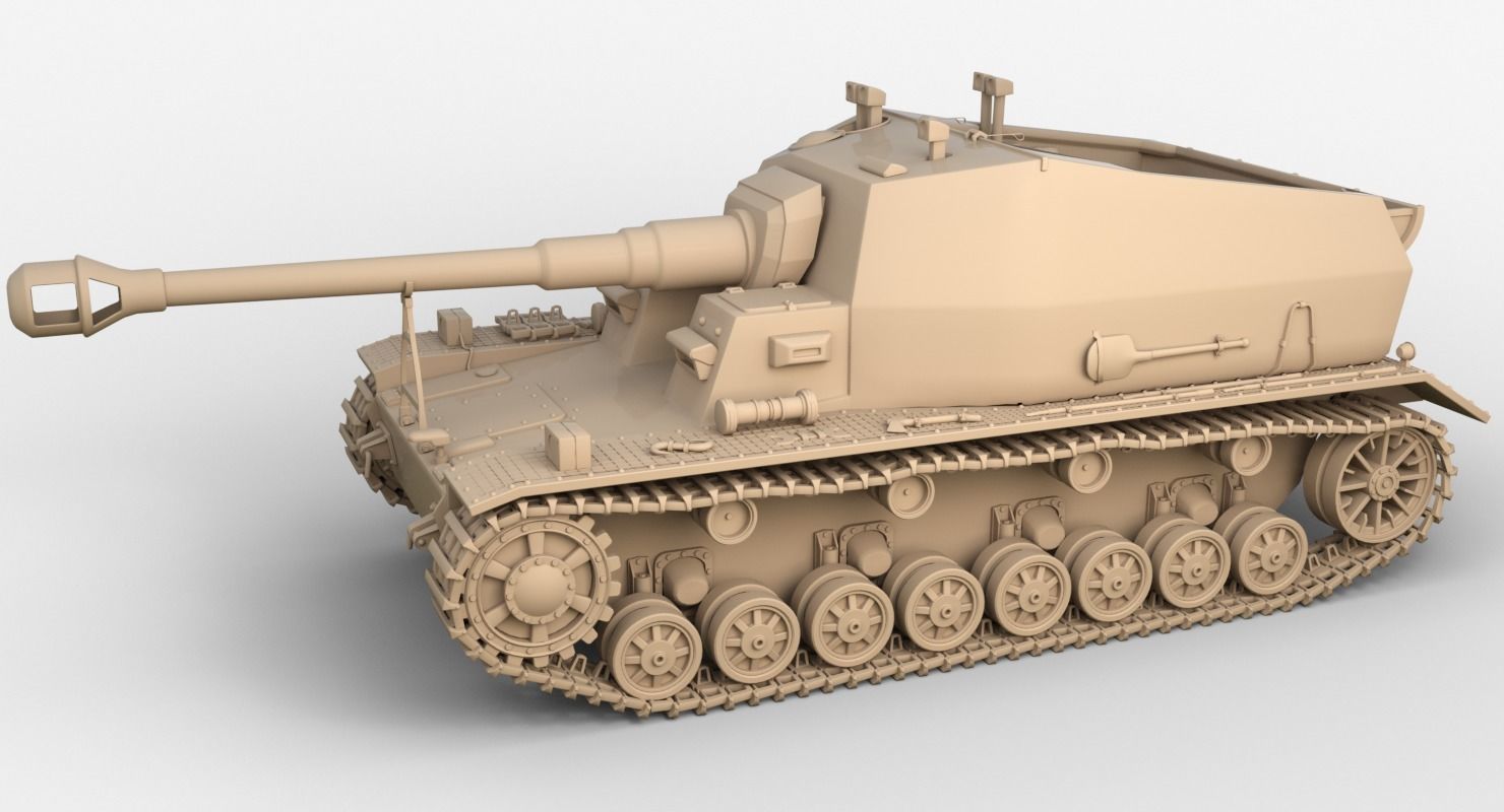 Tank 10 5 CM K18 Auf Panzer Iray piu 3D model_18