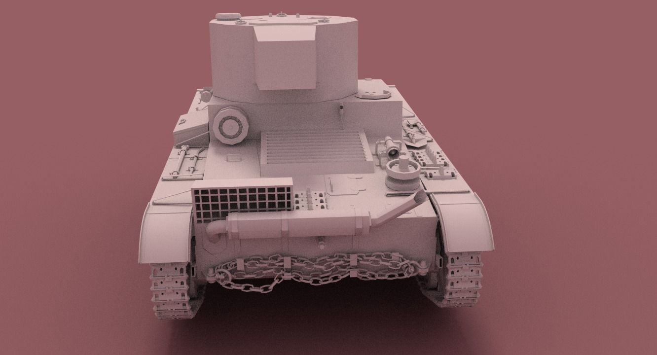 Tank T26 3D model_2