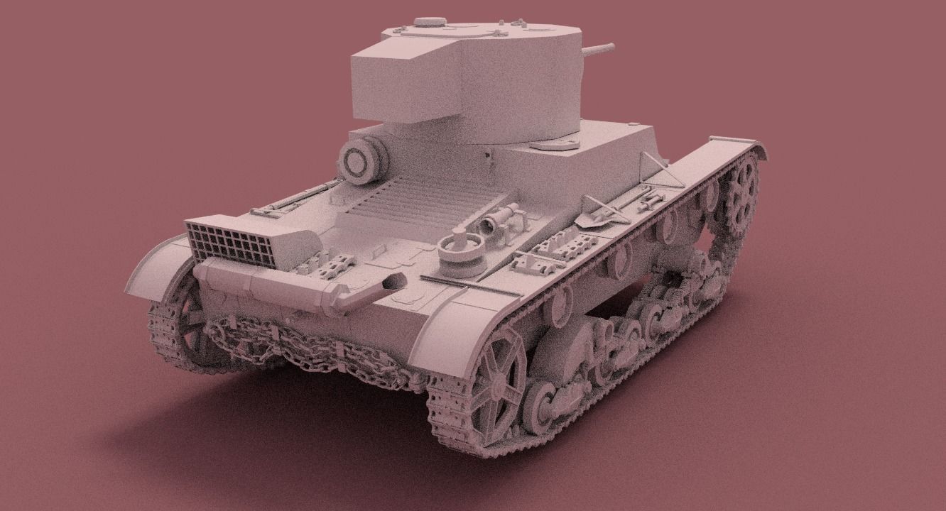 Tank T26 3D model_13