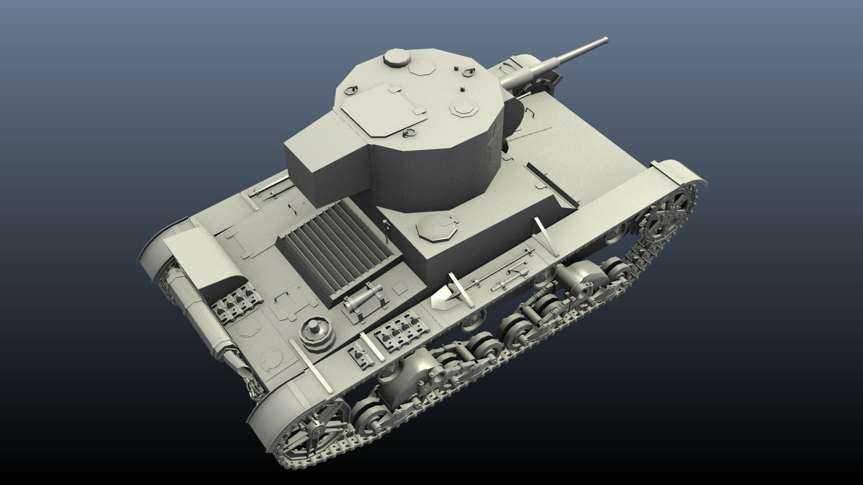 Tank T26 3D model_20