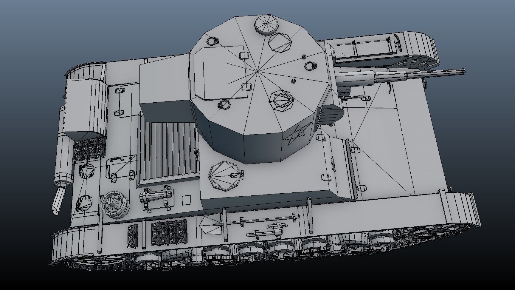 Tank T26 3D model_32