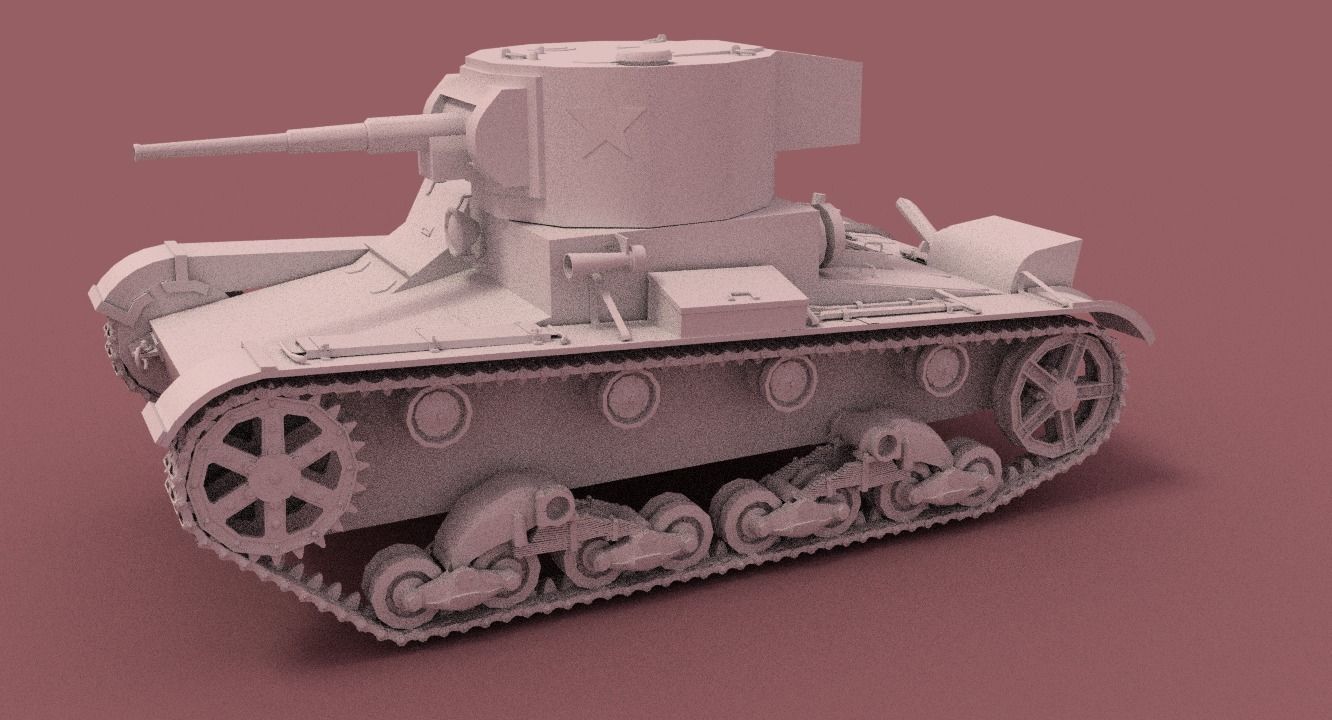 Tank T26 3D model_9