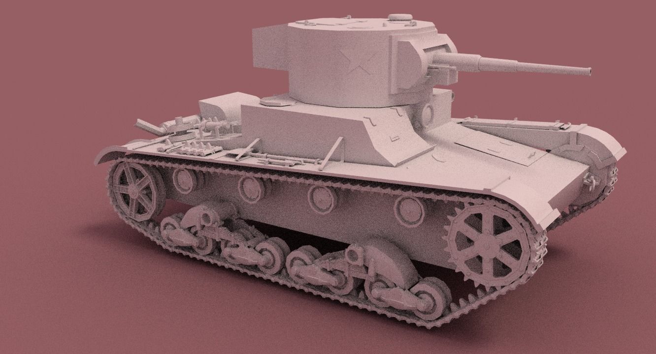Tank T26 3D model_15