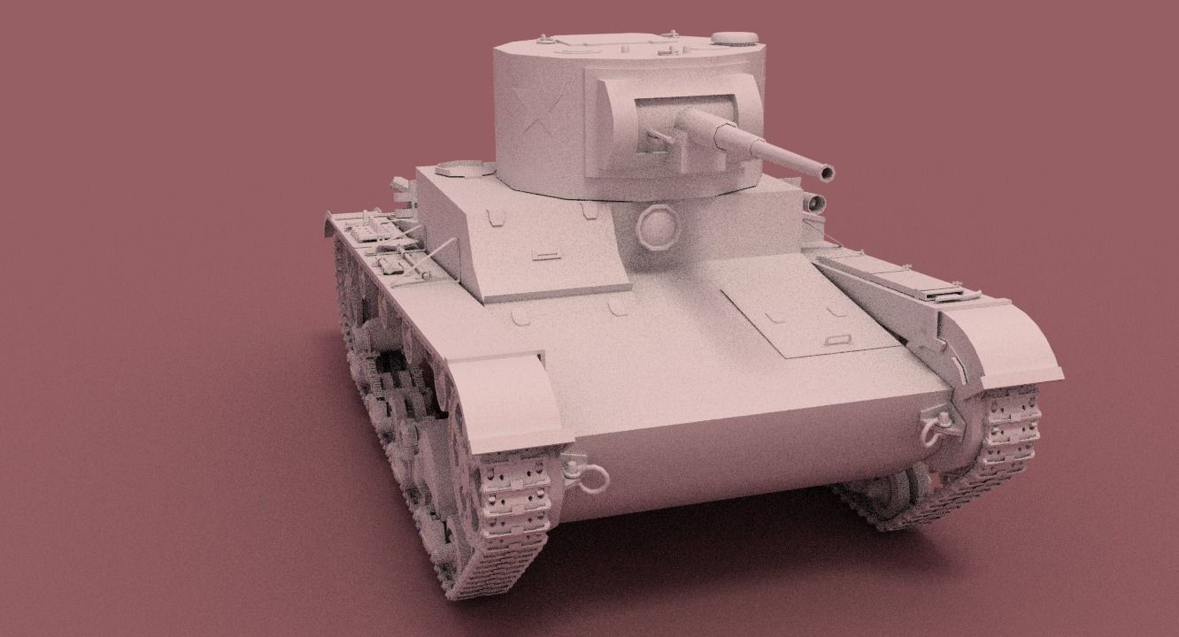 Tank T26 3D model_16