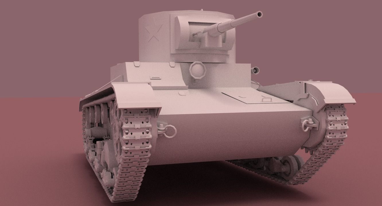 Tank T26 3D model_6