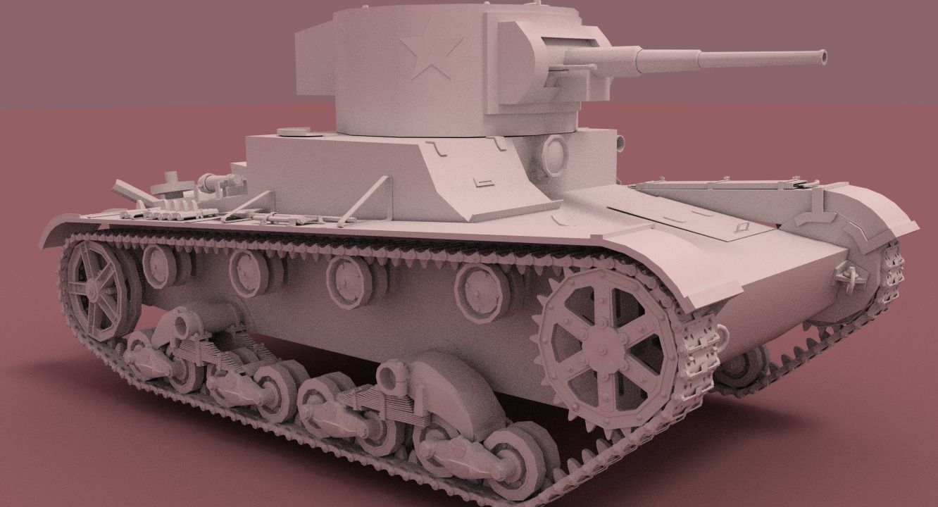 Tank T26 3D model_5