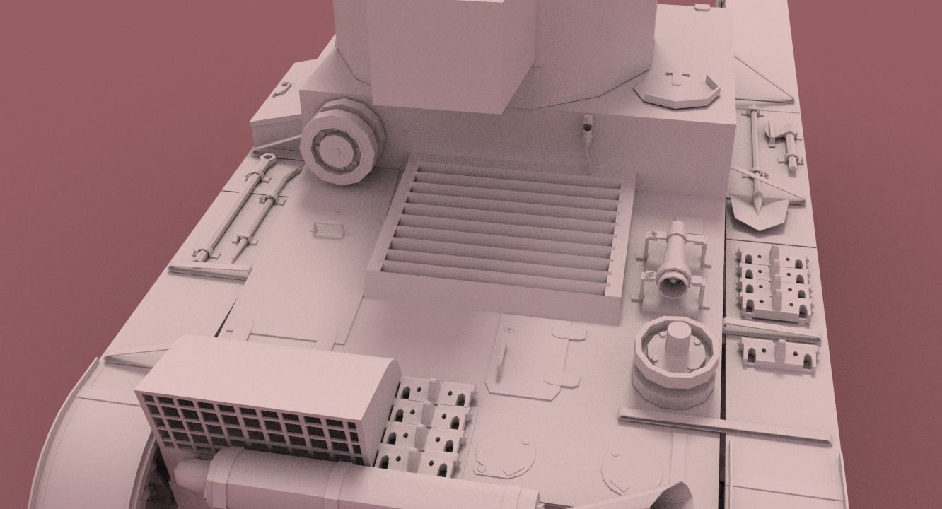 Tank T26 3D model_24