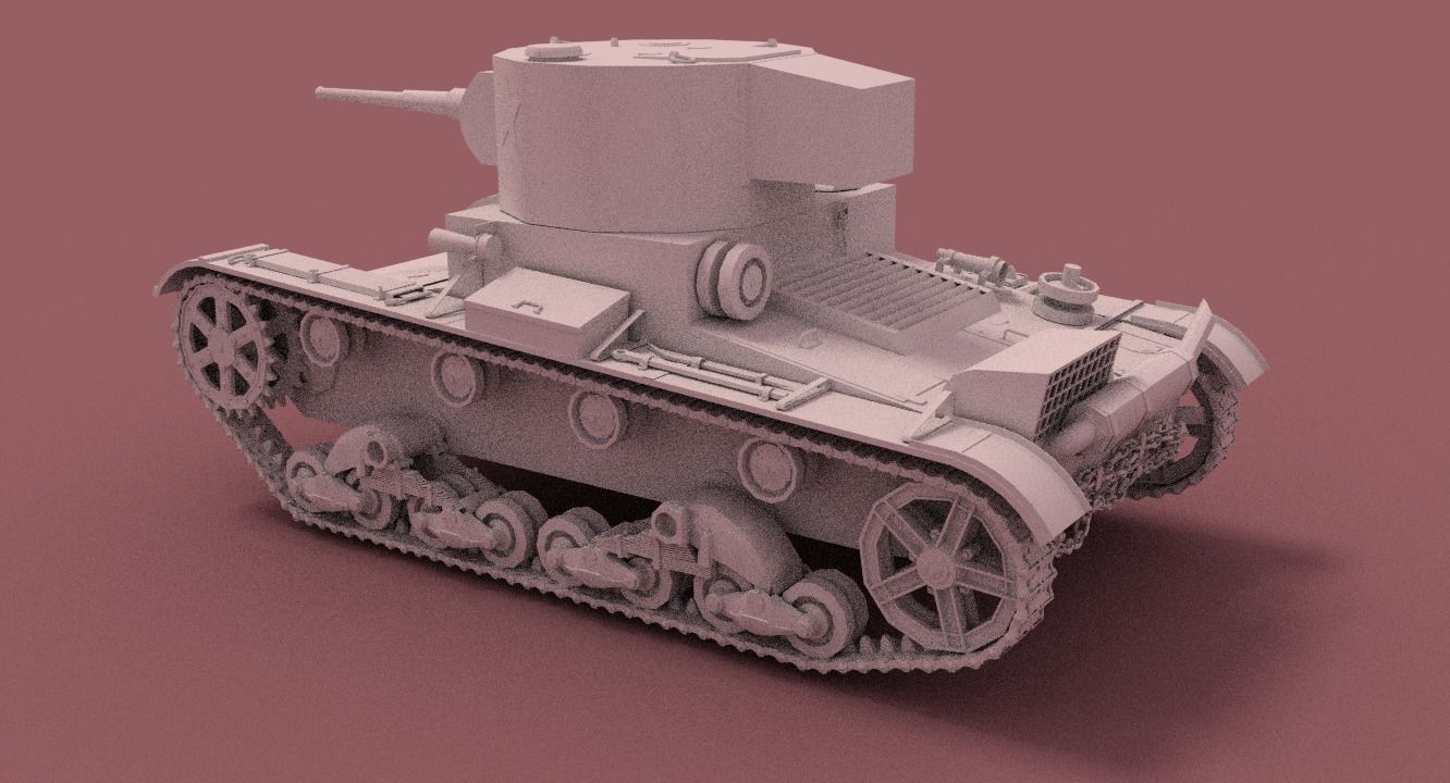Tank T26 3D model_11