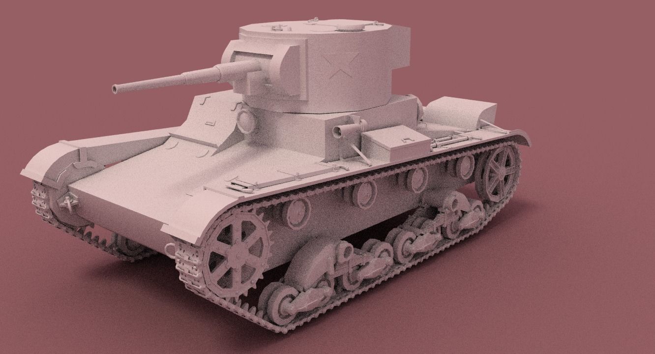 Tank T26 3D model_19
