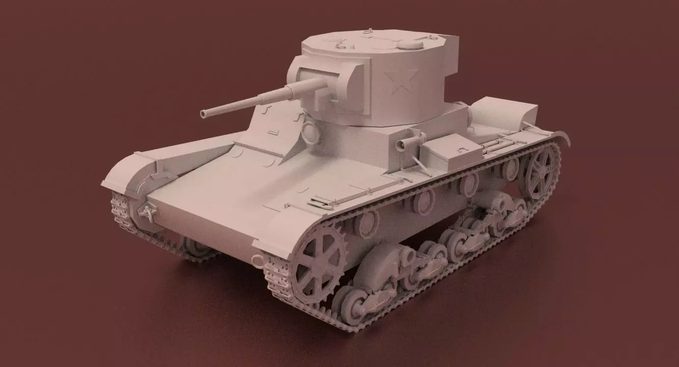 Tank T26 3D model_0