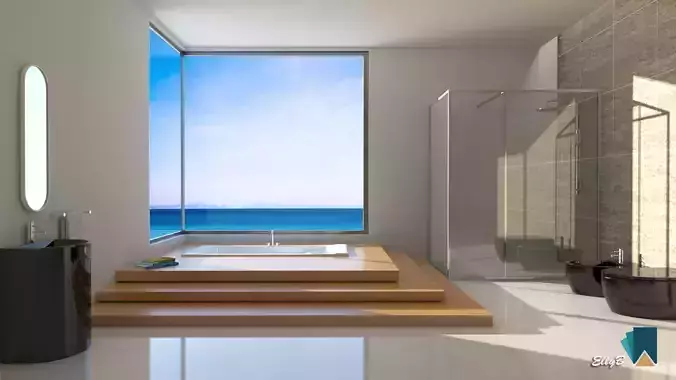 Bathroom on the sea