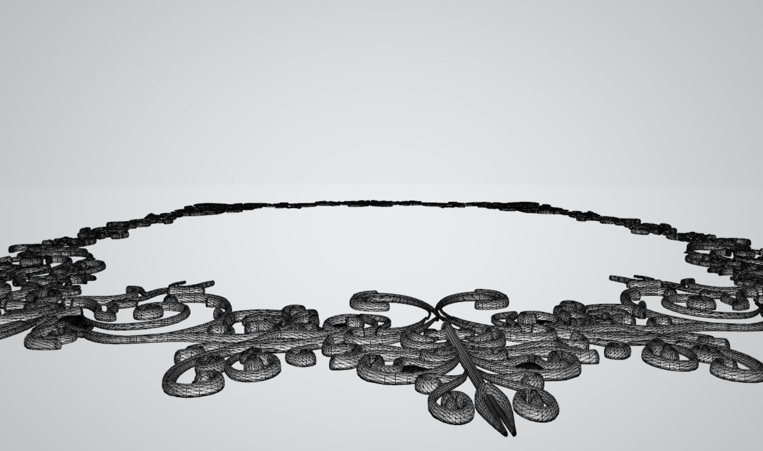 barocco ornamental frame 3D model_7