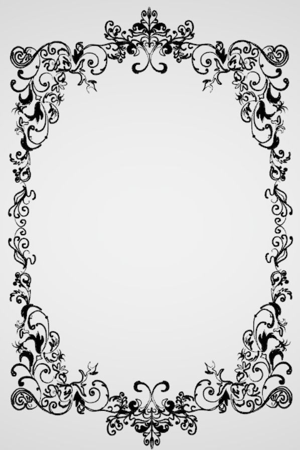 barocco ornamental frame 3D model_5
