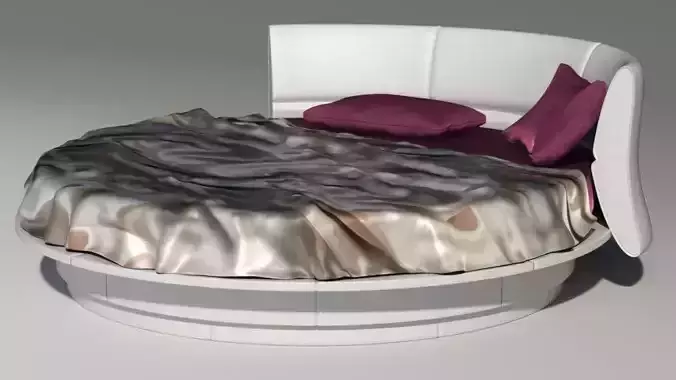 Lullaby due Round bed iray 3D model