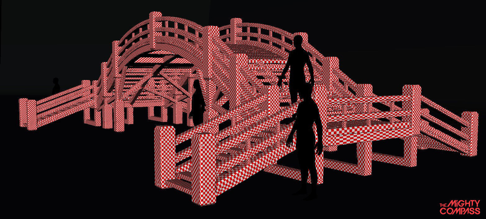 Low-Poly Wooden Bridge Low-poly 3D model_11