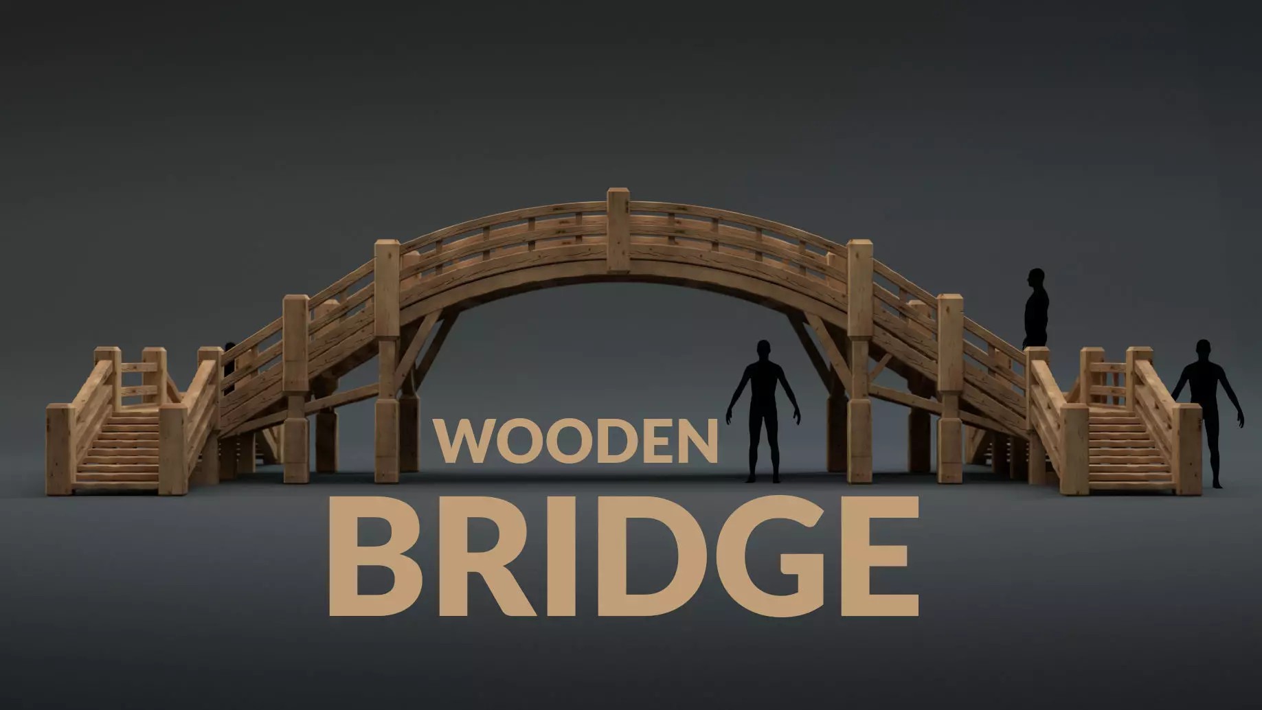 Low-Poly Wooden Bridge Low-poly 3D model_0