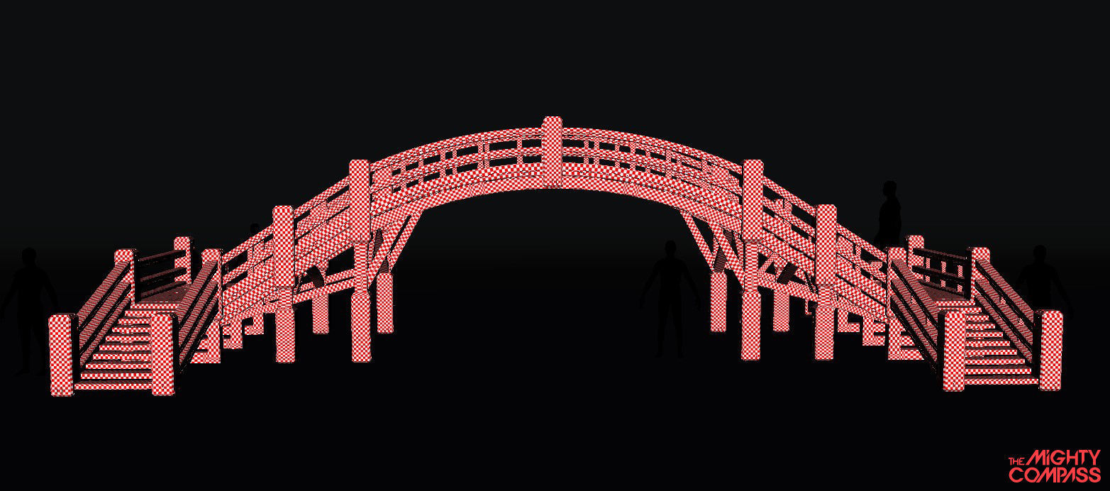 Low-Poly Wooden Bridge Low-poly 3D model_13