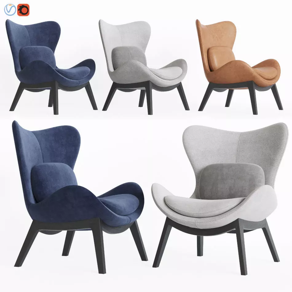 Calligaris lazy Armchair 3D model_0