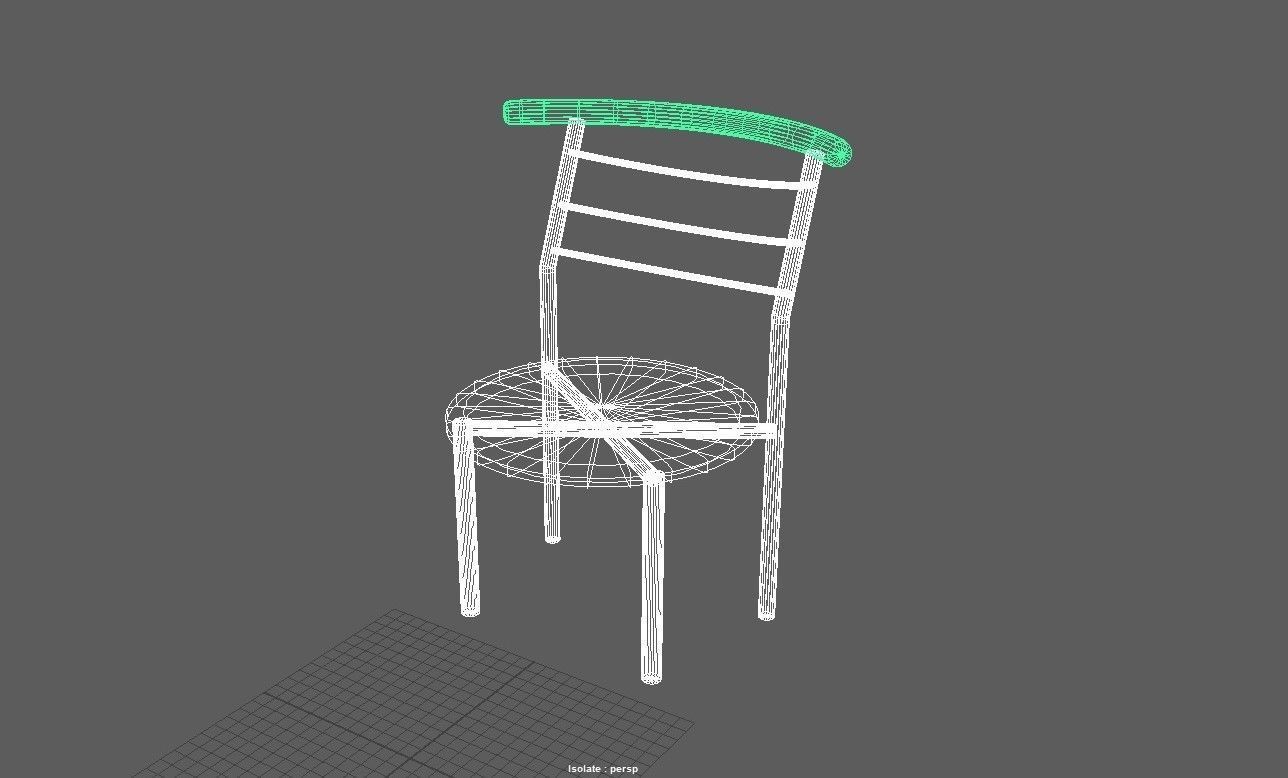 Simple  Photo realistic table and chairs Free low-poly 3D model_6