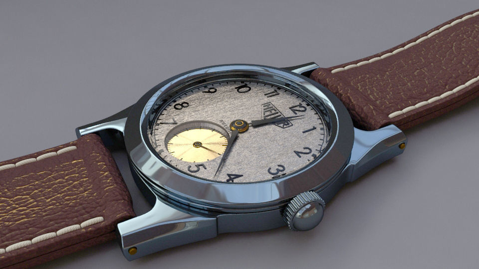heuer watch 3D model_1