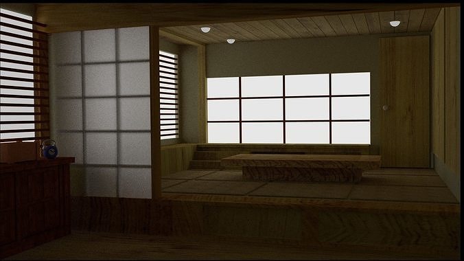 Interior Minimalis Low-poly 3D model