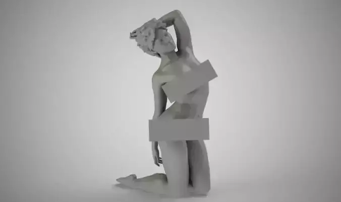 Young Woman on Knees