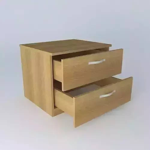 box bedside table with two drawers