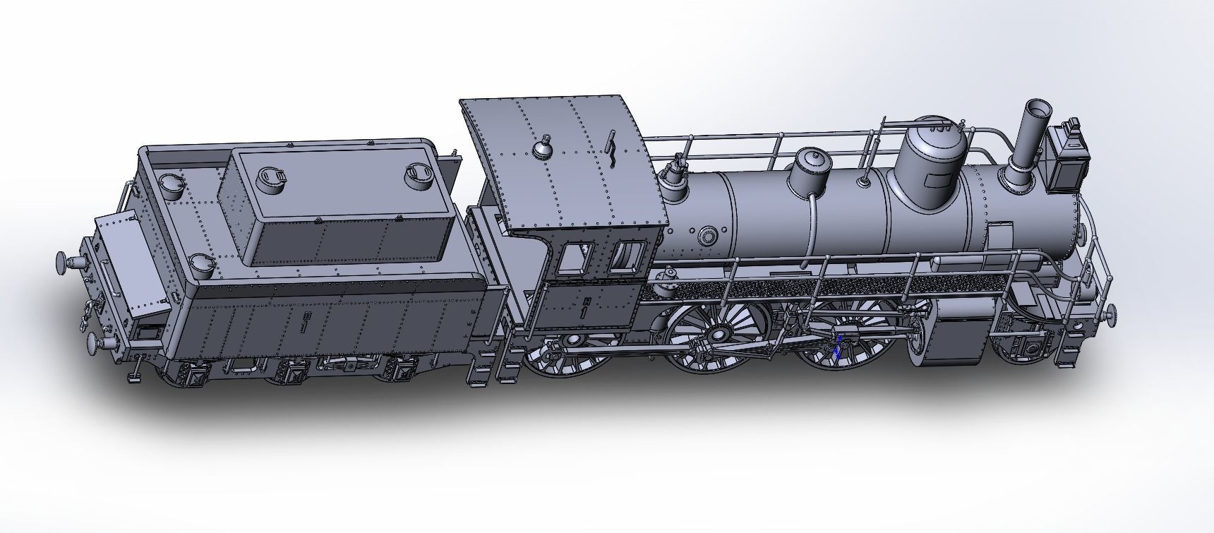 N1Russian Steam Locomotive 3D print model_32