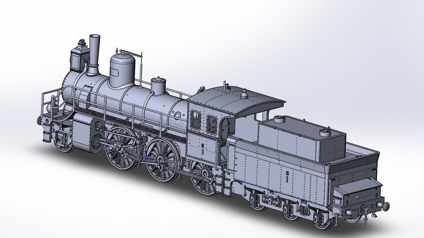 N1Russian Steam Locomotive 3D print model_33