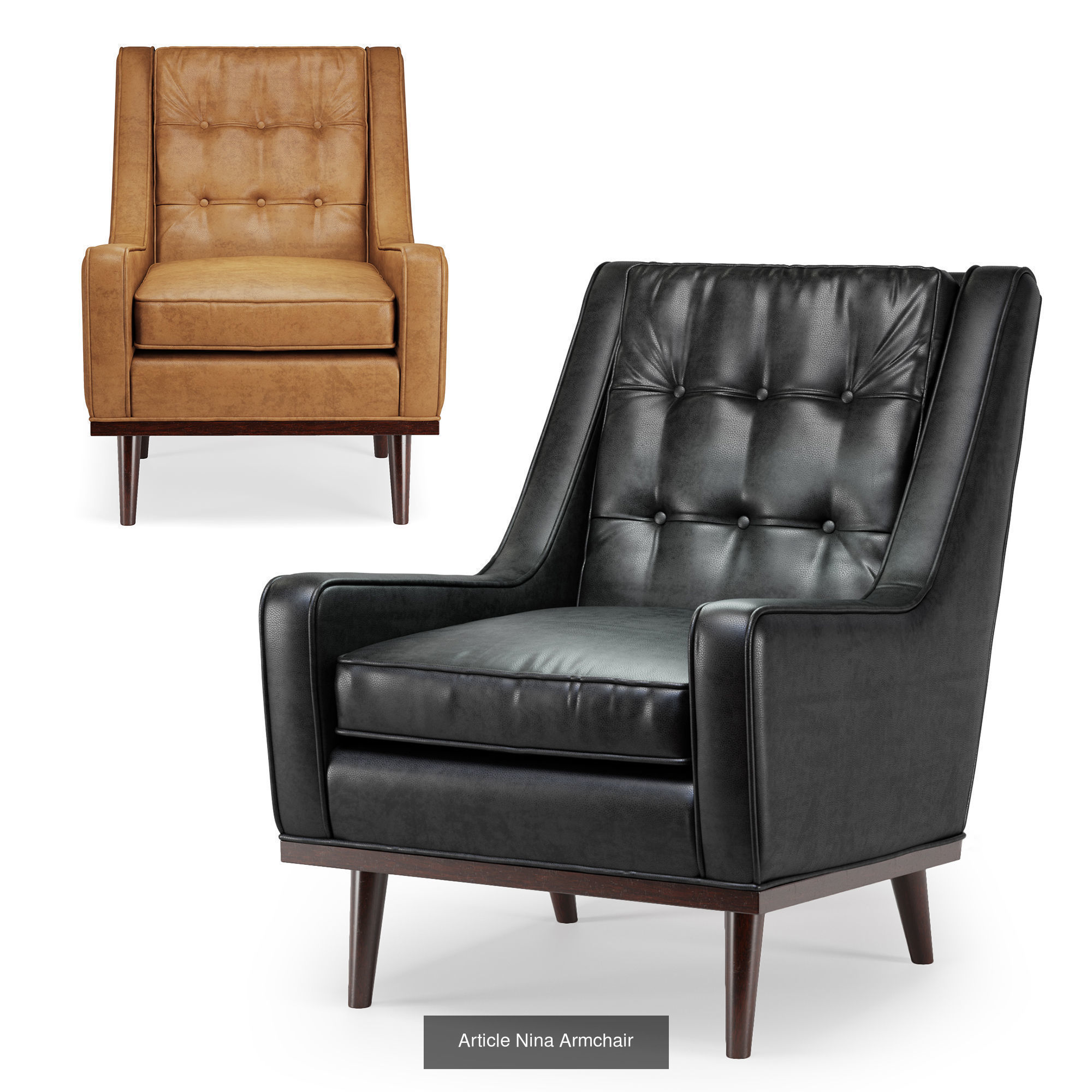Article Furniture Lounge Chairs Pack 3D Model Collection_2
