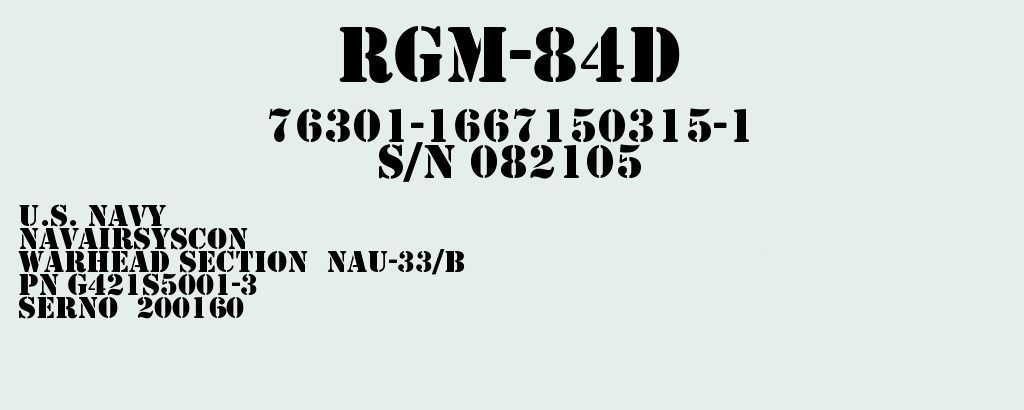 NATO RGM 84A Harpoon antiship missile and Launcher Mk 141 3D model_1