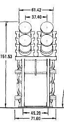 NATO RGM 84A Harpoon antiship missile and Launcher Mk 141 3D model_5