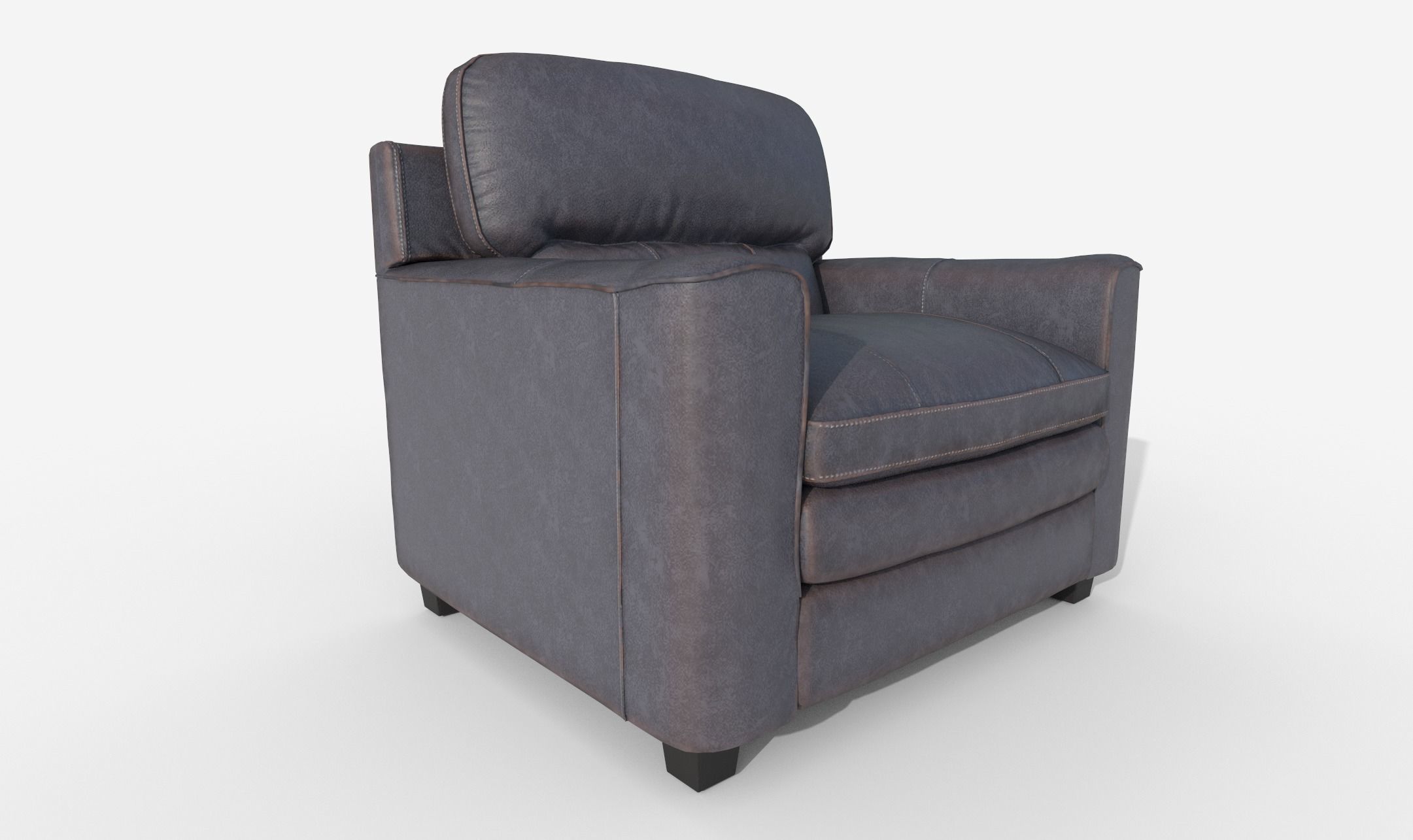Armchair Gleason Ottoman sofa Low-poly 3D model_4
