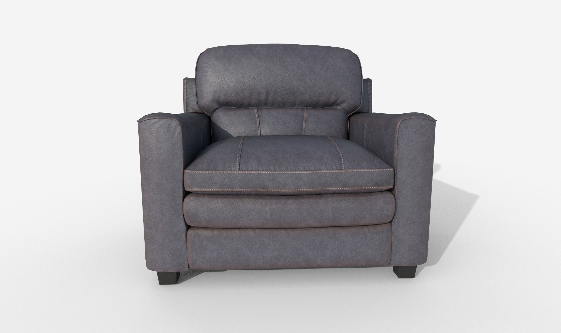 Armchair Gleason Ottoman sofa Low-poly 3D model_2