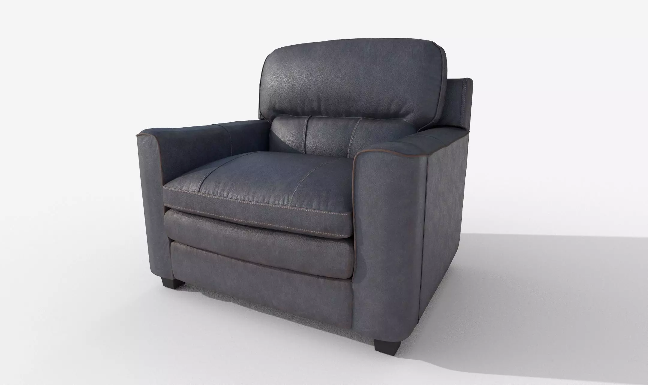 Armchair Gleason Ottoman sofa Low-poly 3D model_0