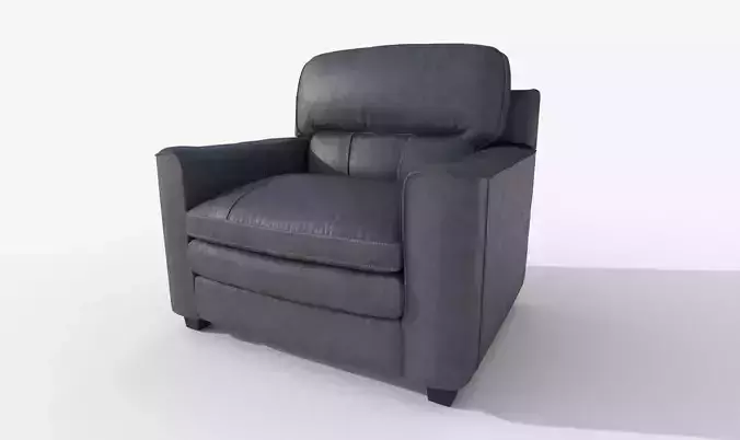 Armchair Gleason Ottoman sofa Low-poly 3D model
