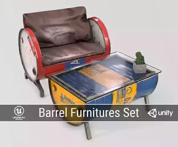 PBR  Barrel Furniture Set