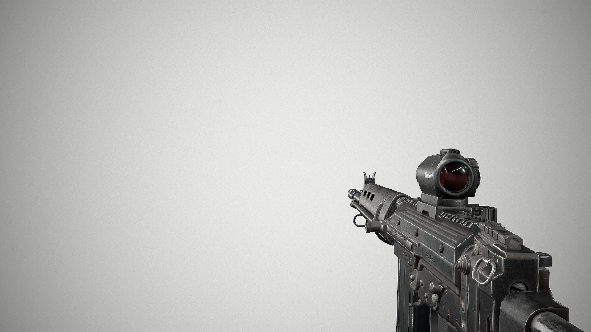 PBR FN FAL 50 63 Paratrooper Low-poly 3D model_9