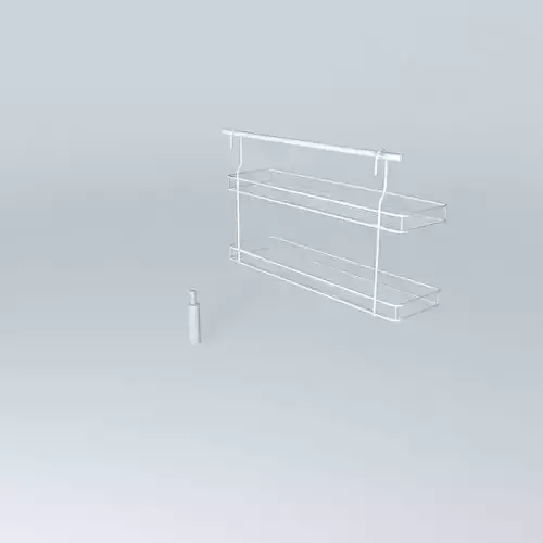 model kitchen bathroom shelf with two shelves