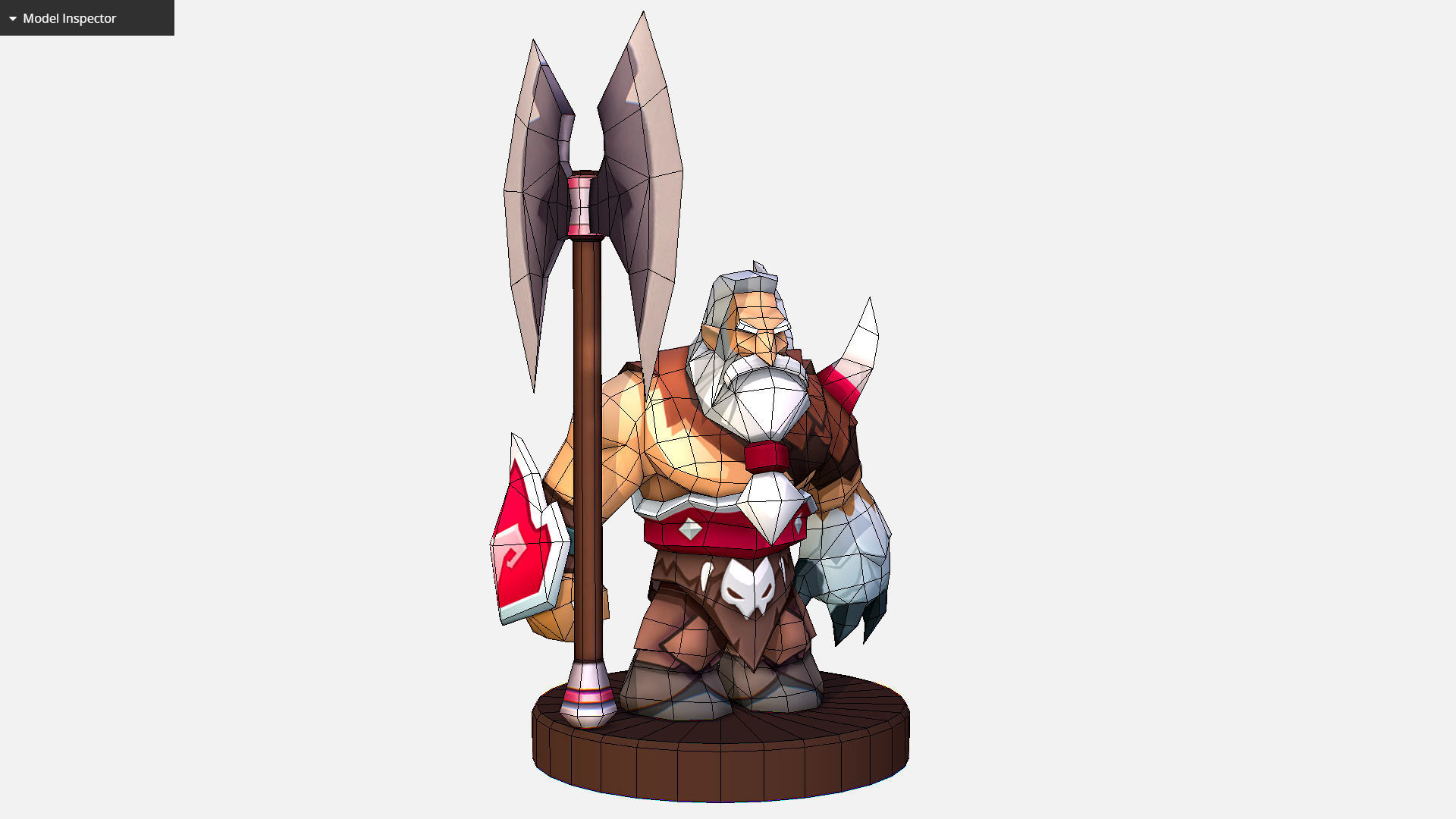  Man Viking Handpaint Cartoon MMO rpg Character Low-poly 3D model_23