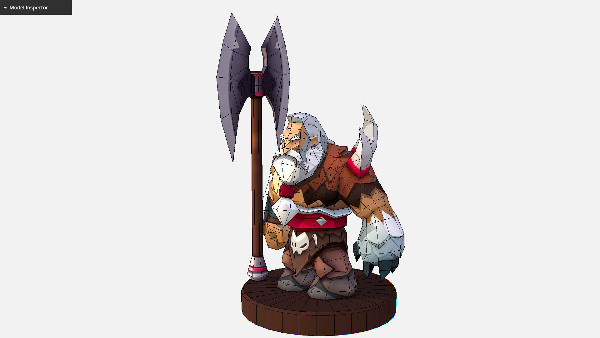  Man Viking Handpaint Cartoon MMO rpg Character Low-poly 3D model_24
