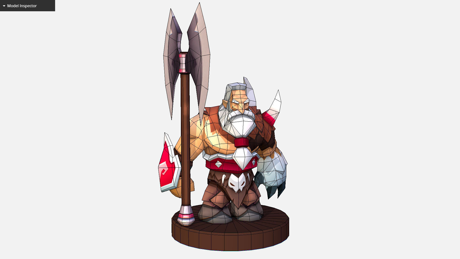  Man Viking Handpaint Cartoon MMO rpg Character Low-poly 3D model_7