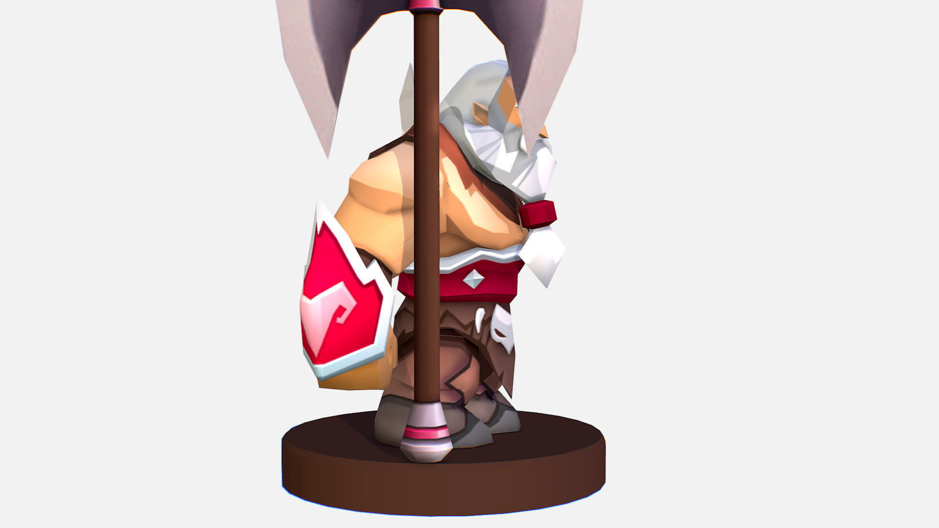  Man Viking Handpaint Cartoon MMO rpg Character Low-poly 3D model_11