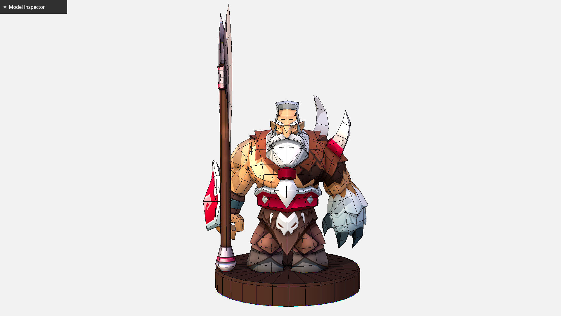  Man Viking Handpaint Cartoon MMO rpg Character Low-poly 3D model_28