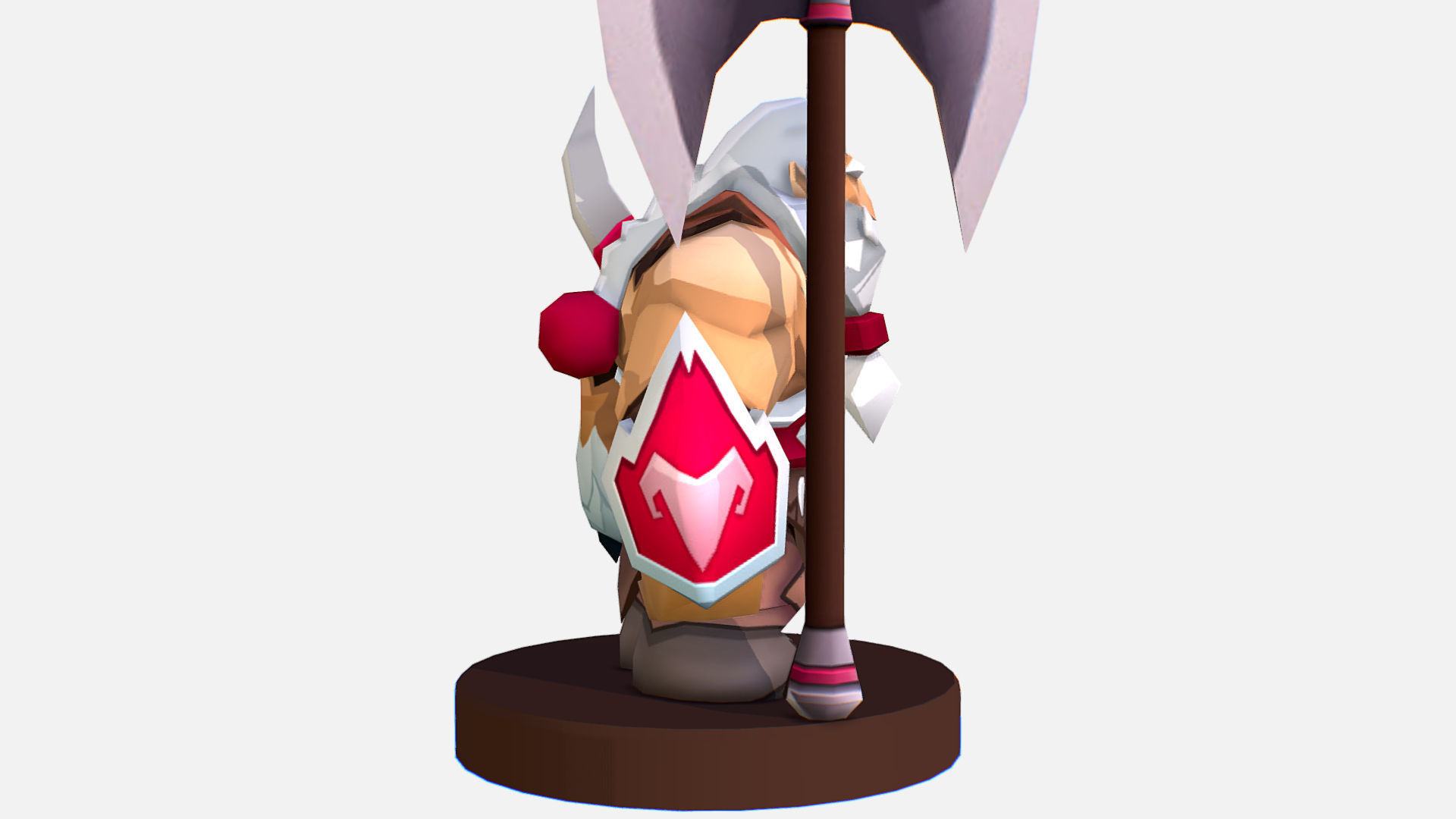  Man Viking Handpaint Cartoon MMO rpg Character Low-poly 3D model_10