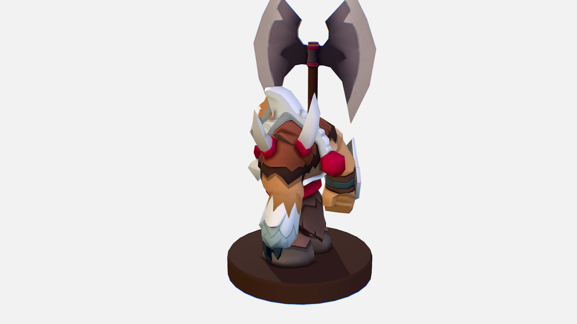  Man Viking Handpaint Cartoon MMO rpg Character Low-poly 3D model_18